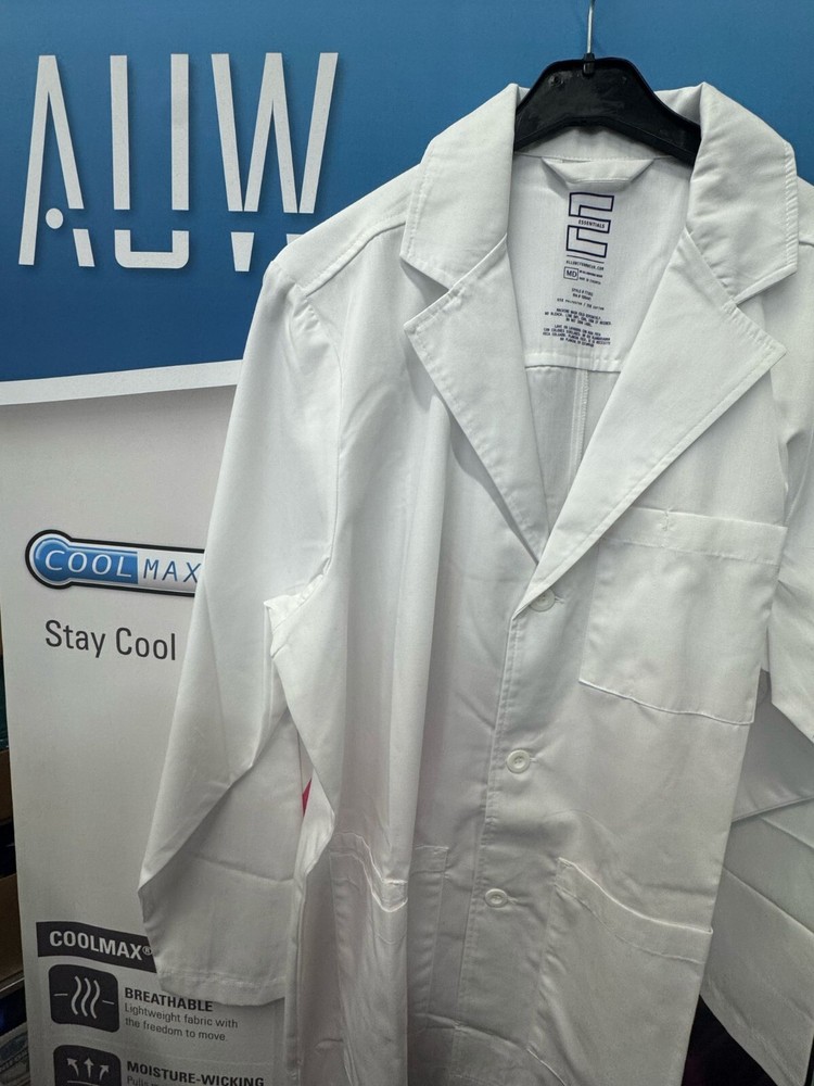 AUW Essentials Unisex Consultation Lab Coat, White