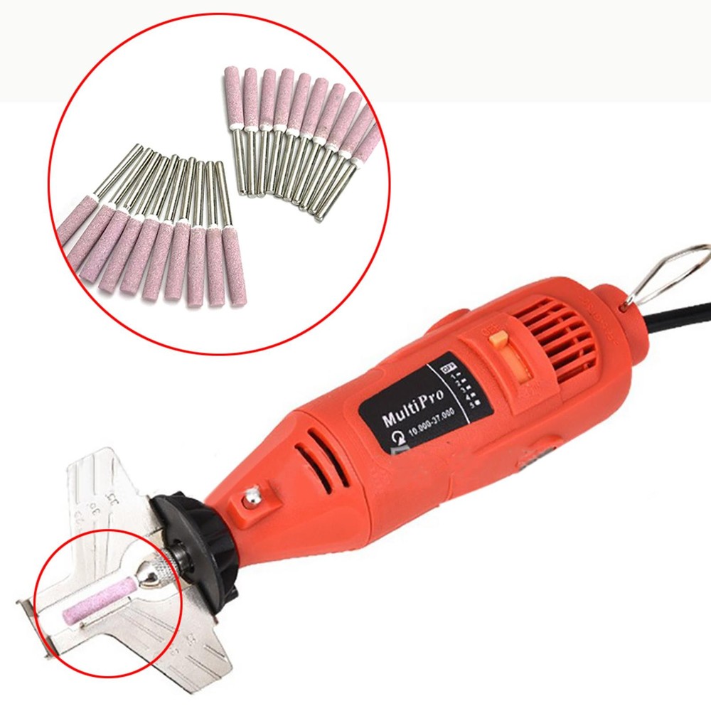 10Pack Grindstone & Metal Grinding Stone Burr File Tool For Chainsaw Sharpening