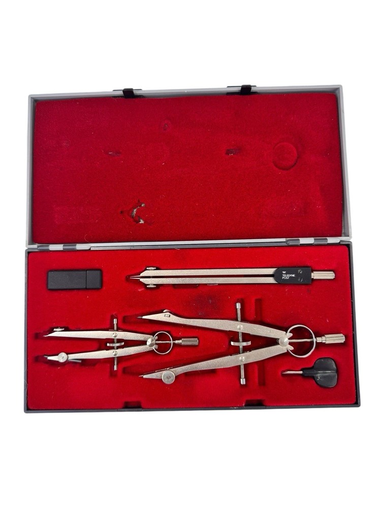 Teledyne Post Draftsman Drafting Kit With Case Compass