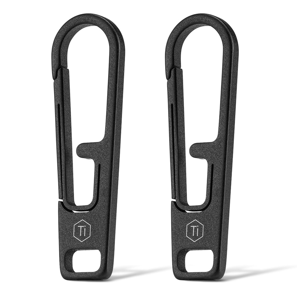 KeyUnity KA54 Titanium Zipper Pull Replacement – 35mm x 10mm x 2mm, Black