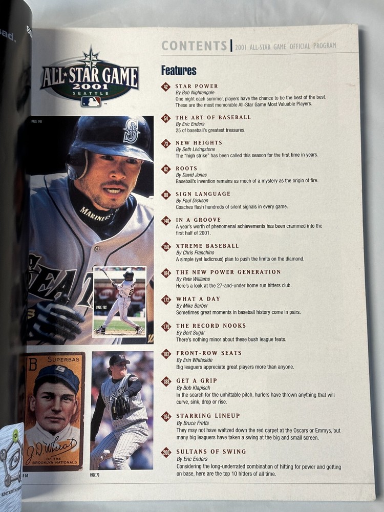 2001 MLB ALL-STAR PROGRAM signed auto Cesar Cedeno , Dave Henderson