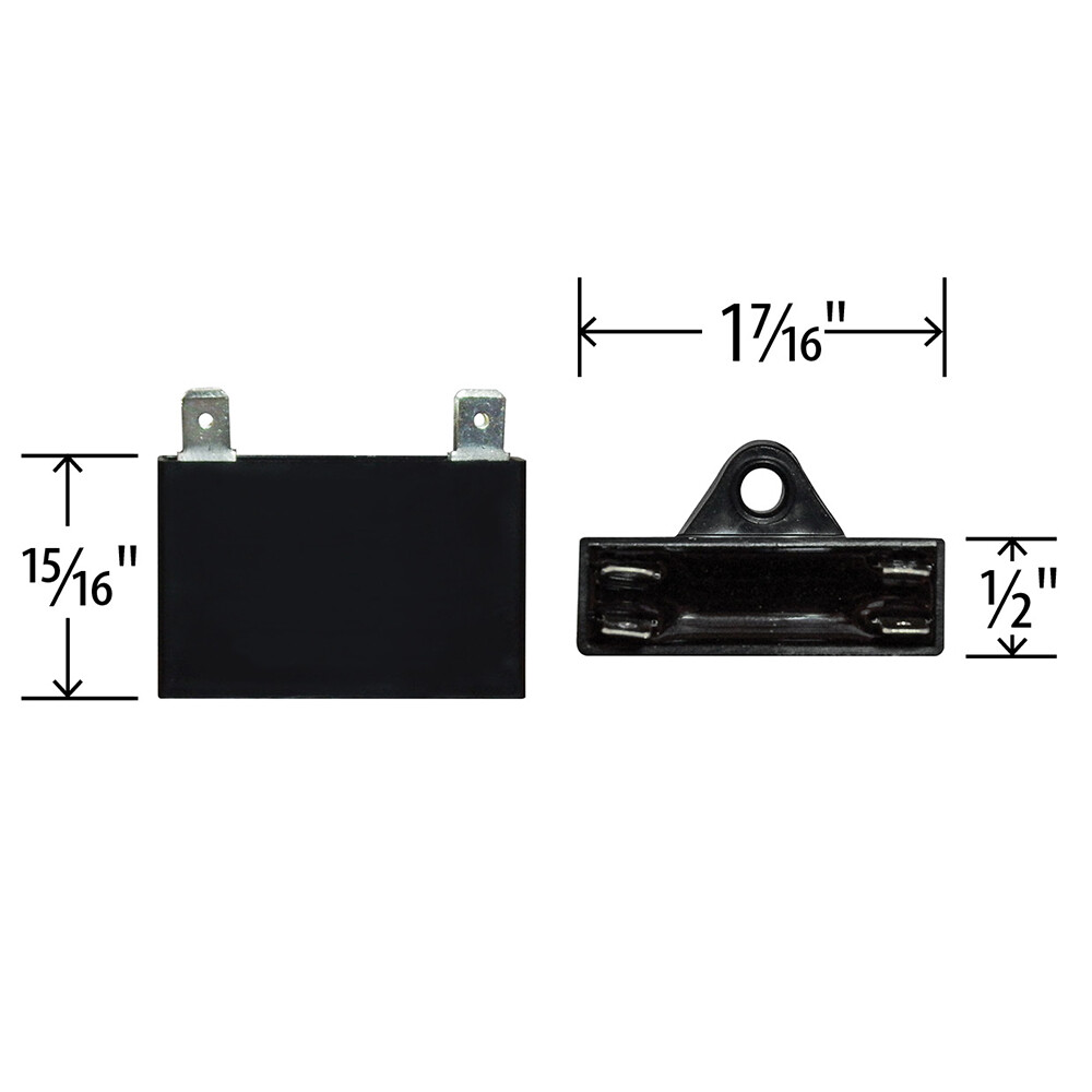 Mini Split Capacitor (1) - 1 mfd 1 uf - 450V - 4 Terminal - 50/60HZ