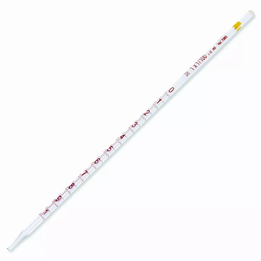 PYREX 2.2mL Bacteriological Pipets, Sterile, Plugged, Graduated 7058-2X