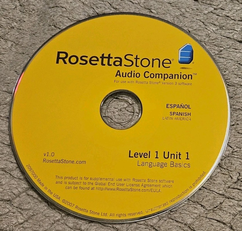 Rossetta Stone Spanish Level 1 CD Set Tested Plays
