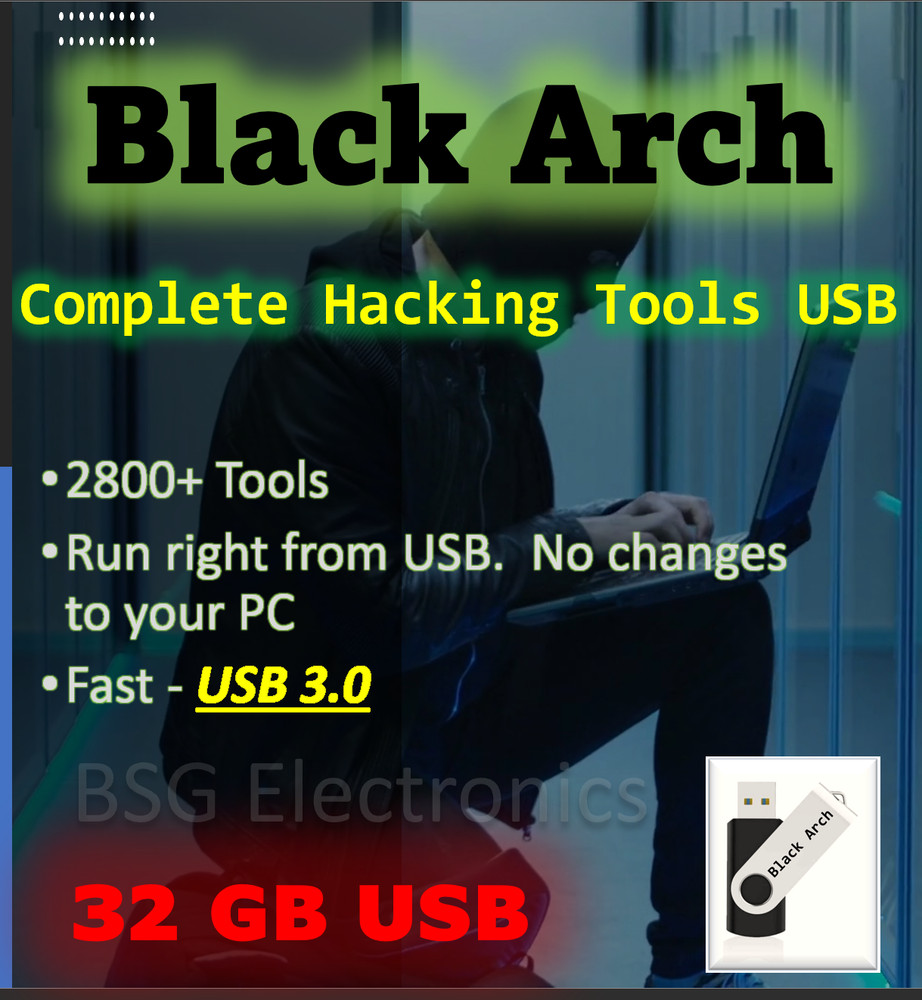 BlackArch Linux Penetration Testing 2800 Tools FAST 32GB USB 3.0