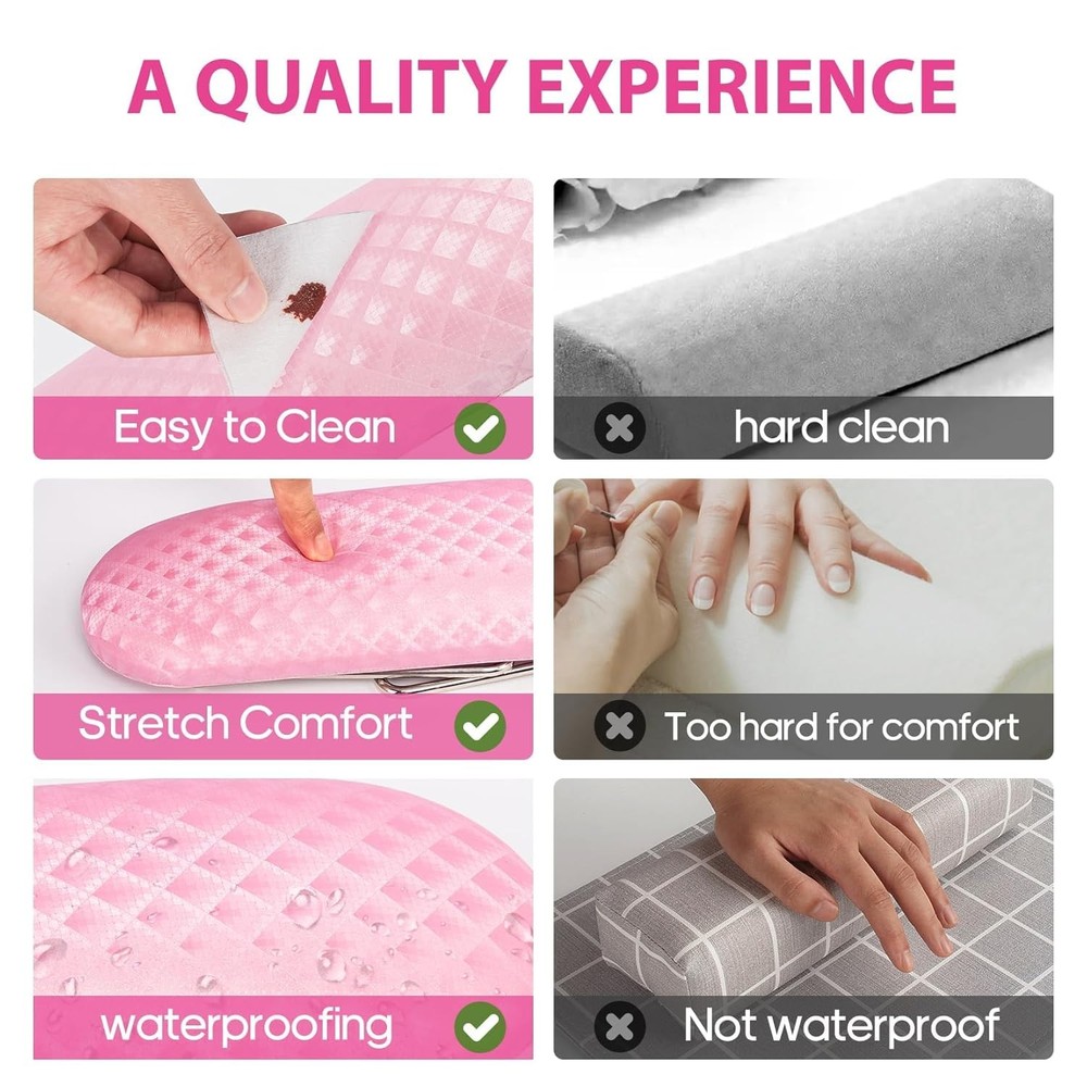 Nail Armrest, Microfiber Leather Nail Hand Pillow