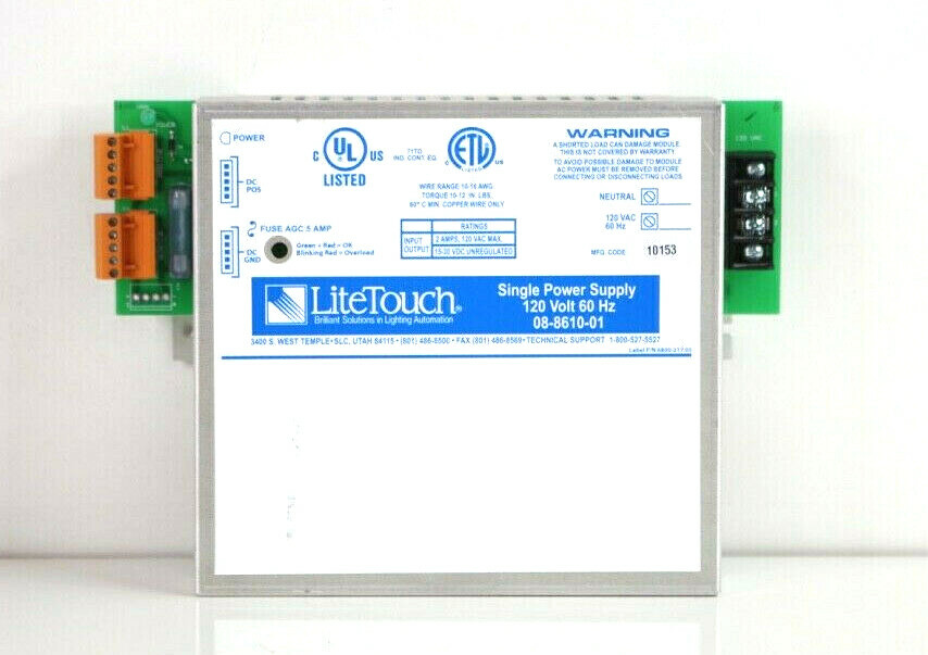 LiteTouch/ Savant Single Power Supply Module 08-8610-01 e698