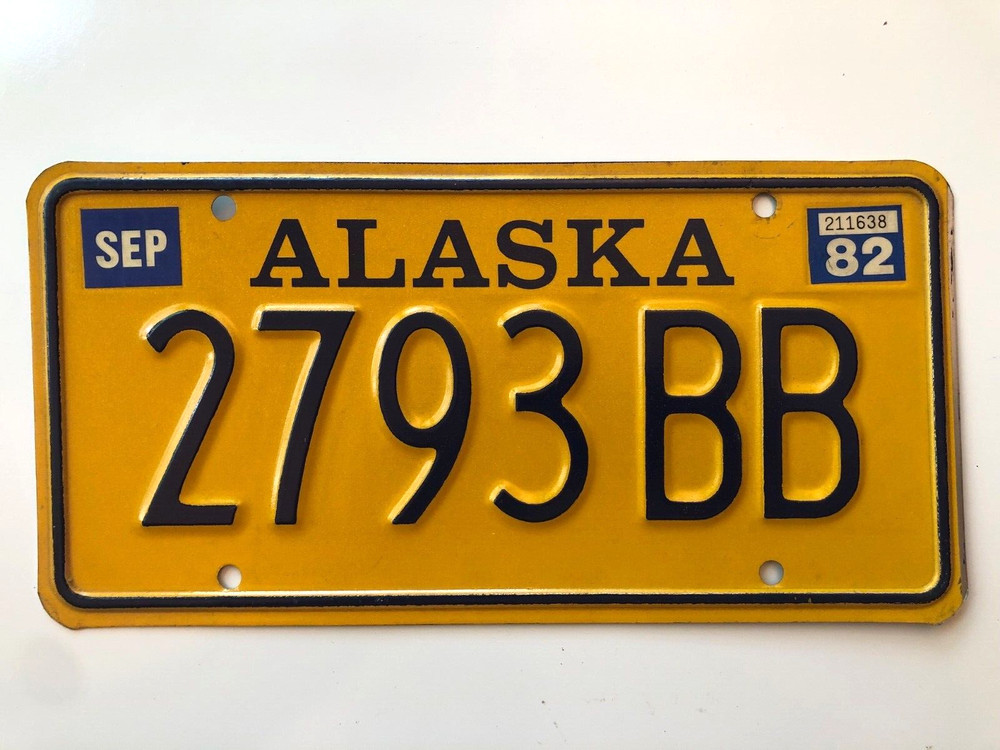 1982 Alaska License Plate