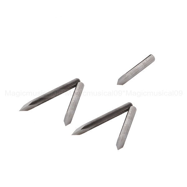 5x Carbide Steel 45 Degree 0.1mm CNC Router Triangular Pyramid Engraving Bits