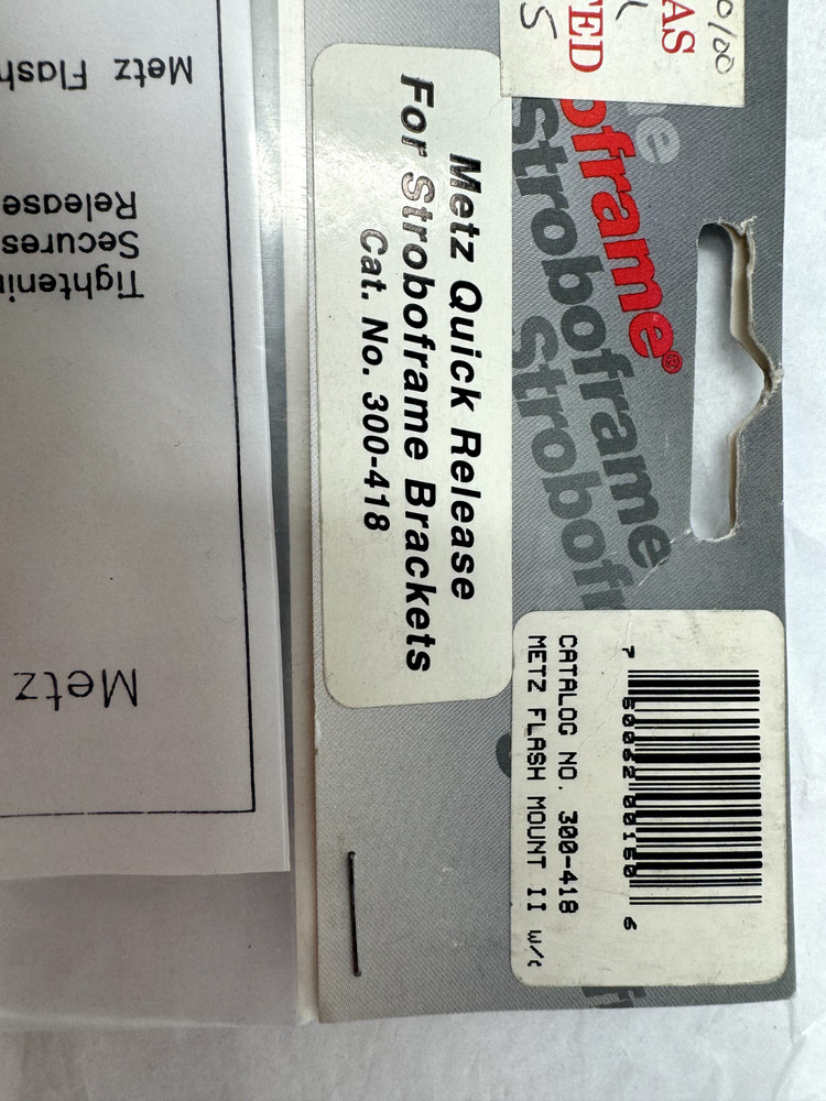 Stroboframe Metz Quick Release Made In Italy New In Package