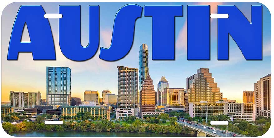 Austin Novelty Car License Plate