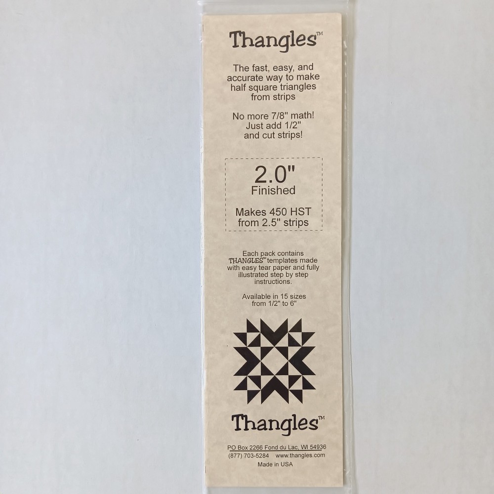 Thangles 2.0" Finished Paper Templates ~39 Sheets