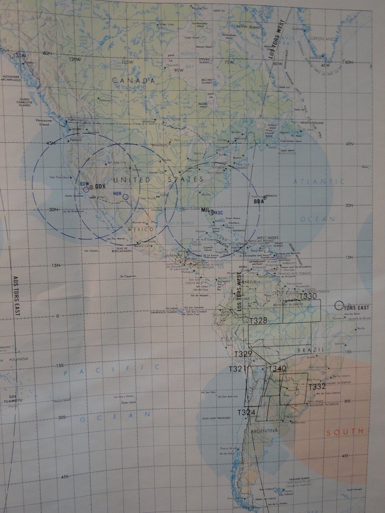 STS-35 - Space Shuttle MERCATOR Orbit Map - Original NASA Dec 1989