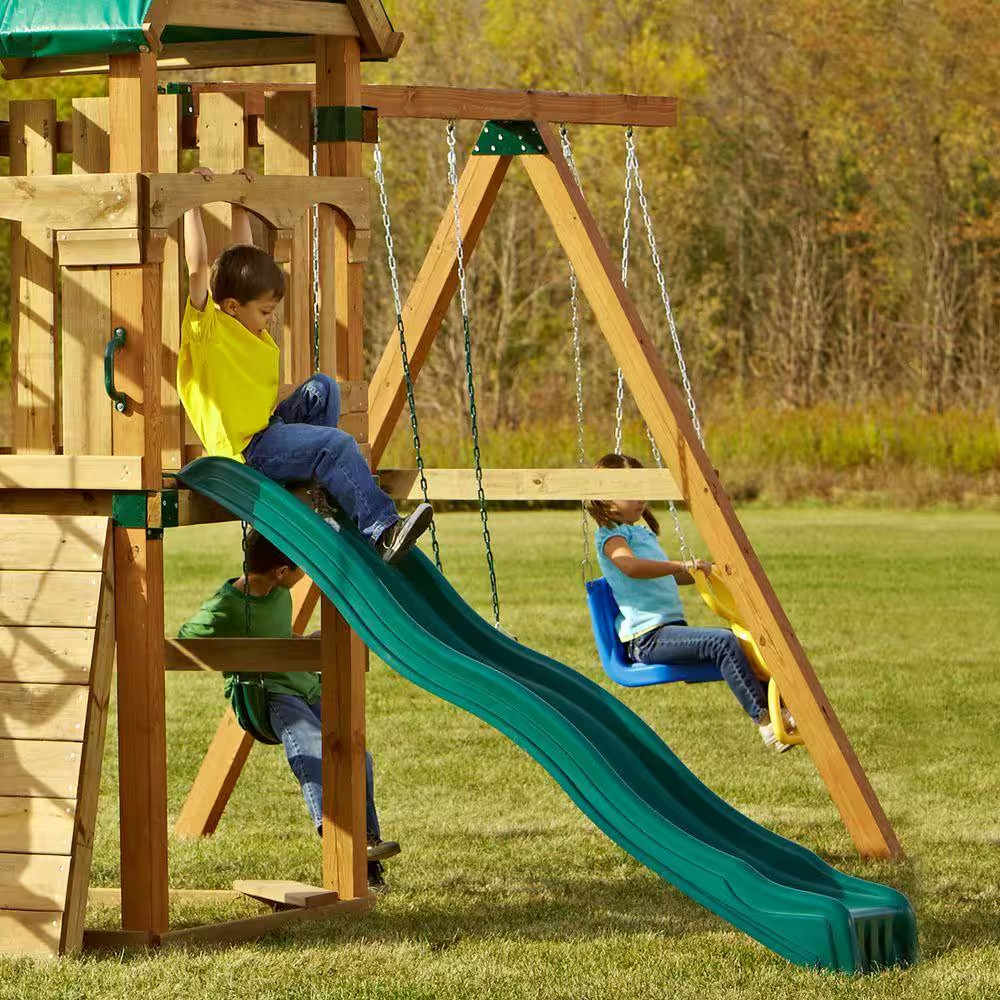 Forest Green Cool Wave Slide
