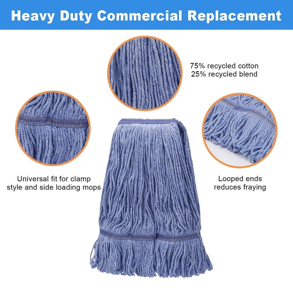 Heavy Mop Replace Head Cotton Ring-Shaped Replacement Reusable Mop Head