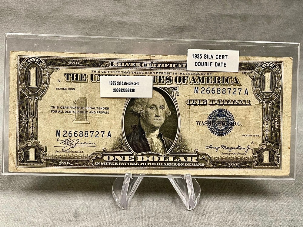 1935 $1 SILVER CERTIFICATE DOUBLE DATE NOTE
