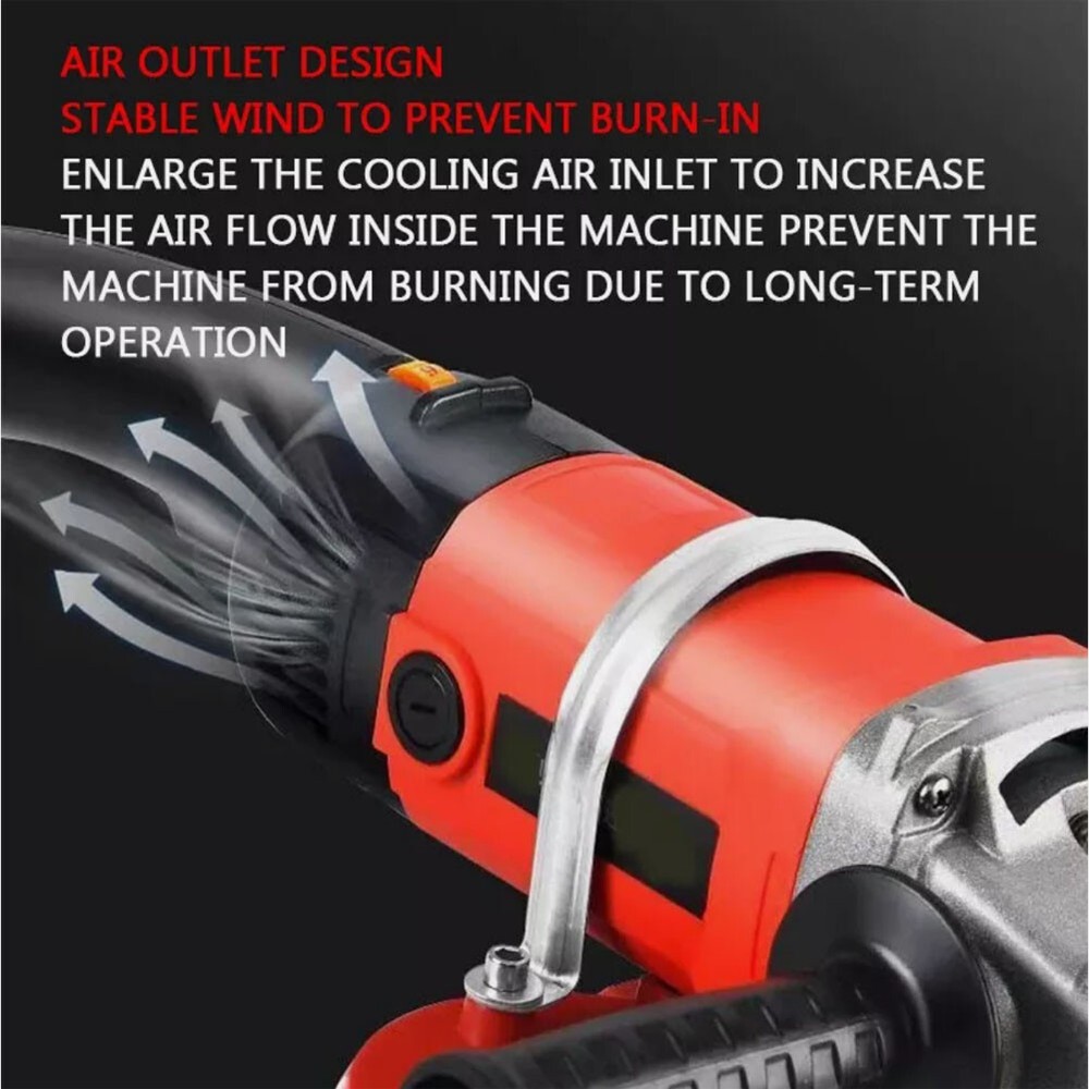 110V Three Head Dustless Grinder Triangle Floor Grinder Grinding Edge Concrete
