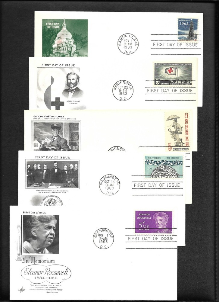 US FDC 1963 Year Set 20 First Day Covers All Cacheted All Unaddressed |