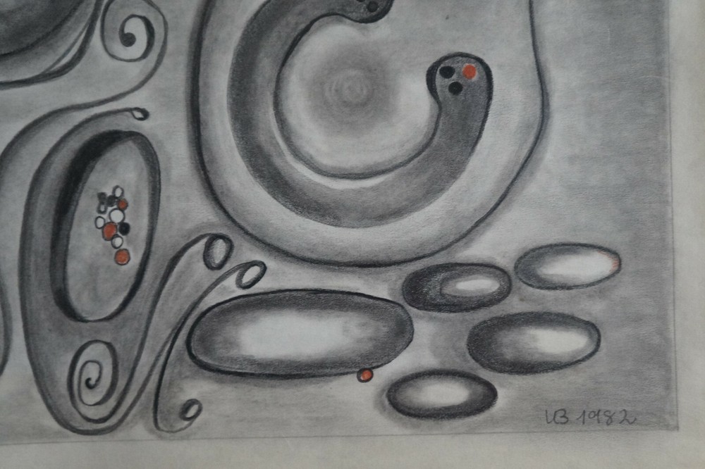 U. Berta (20th) "Composition" Signed