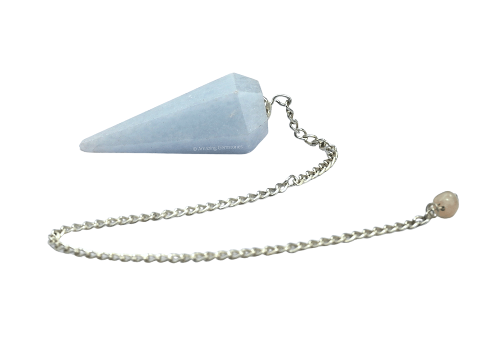 Blue Calcite Dowsing Crystal Pendulum