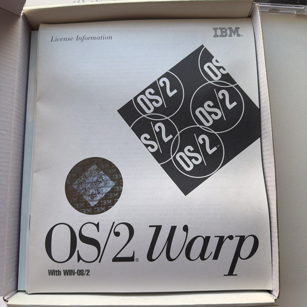 Vintage IBM Software OS/2 Warp Version 3 Disc & Diskettes CD-ROM W/Guide Used?