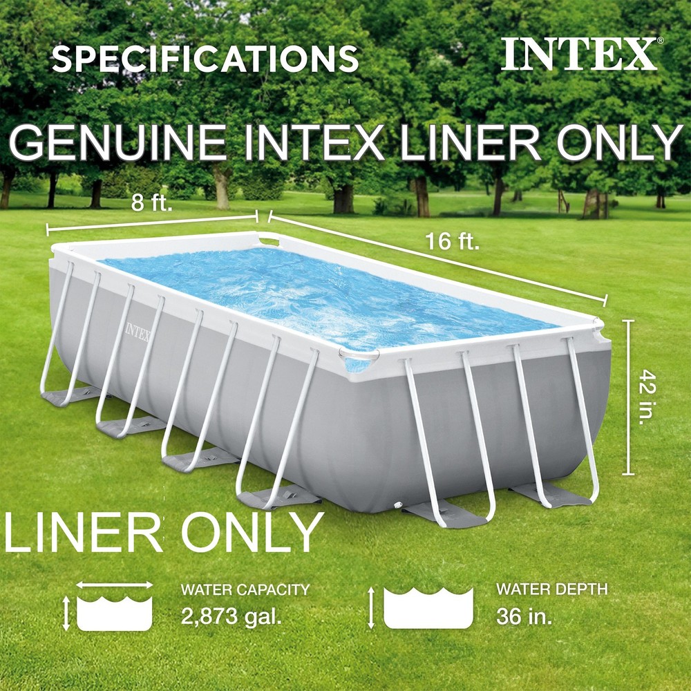 LINER ONLY _ Intex 16' x 8' x 42" Prism Frame Rectangular Pool LINER ONLY