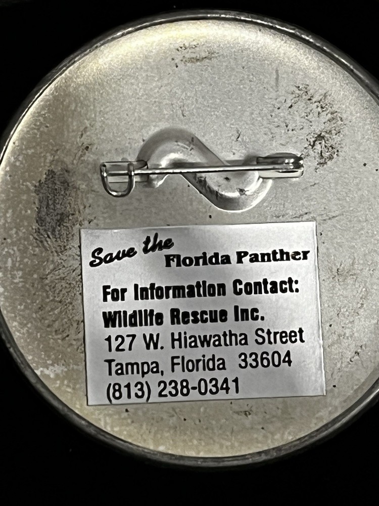 Vintage Florida Panther Button Pin