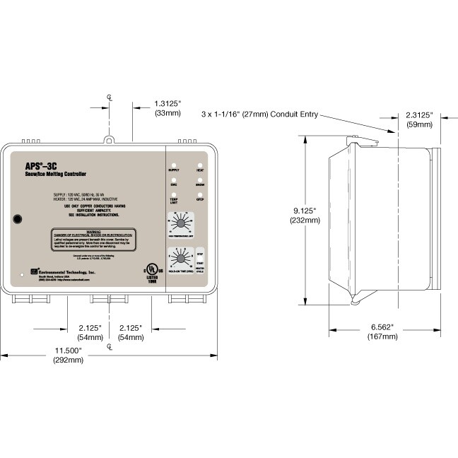 APS-3C 208/240V Snow Melting Control