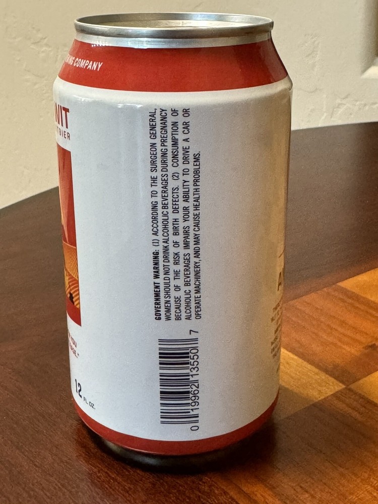 American Wit - Empty Witbier Beer Can Bottom Opened - Mark Twain