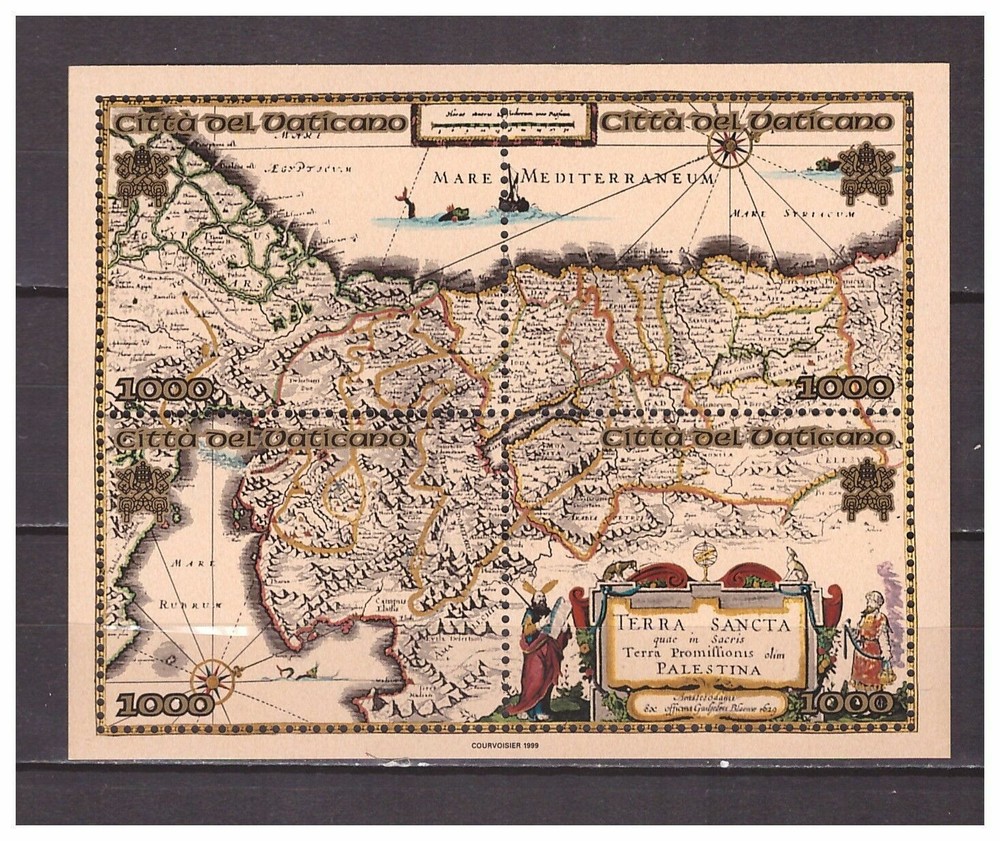 s20690) VATICAN MNH** 1999 Palestine, map s/s