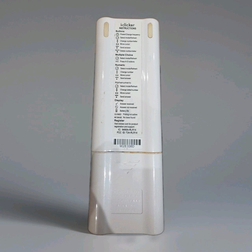 iClicker 2 Remote Student Response System Classroom Polling White