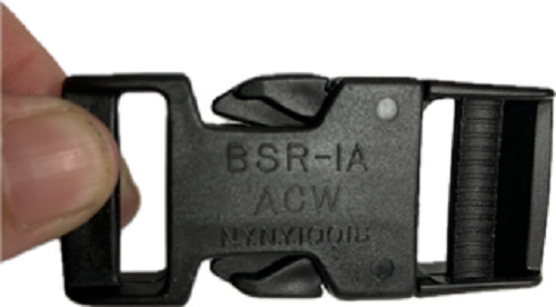 Webbing side release nylon strap buckle clasp 1" black