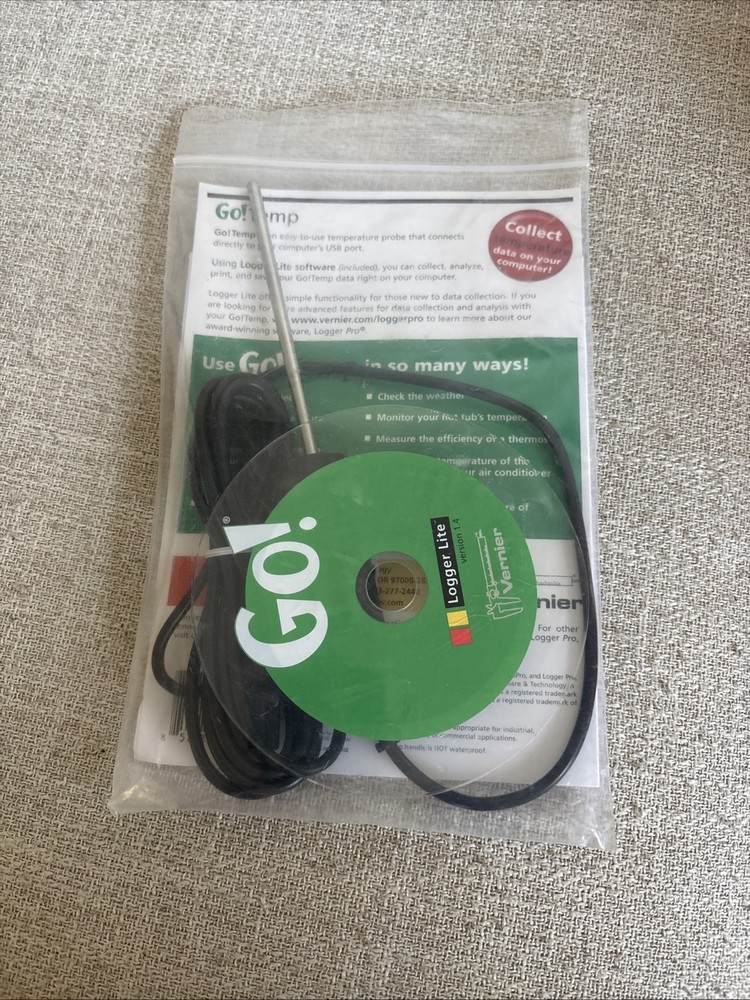 Vernier Go! Temp USB Temperature Sensor Temperature Data Logger