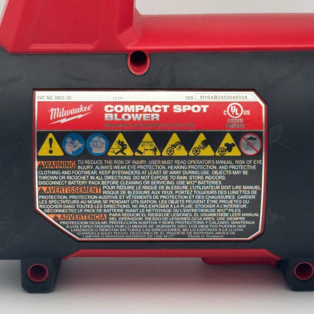 Milwaukee Compact Spot Blower Power Tool Red