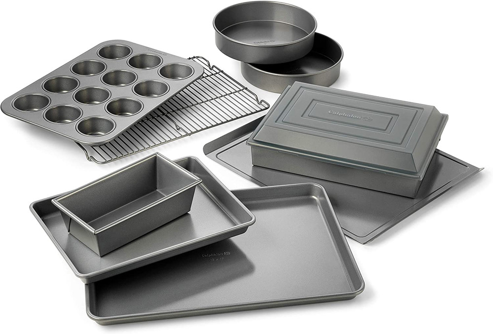 Calphalon 10-Piece Nonstick Bakeware Set Includes Baking Sheet Cookie Sheet Cake