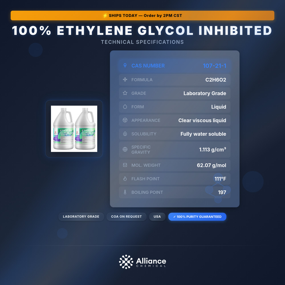 100% Ethylene Glycol Inhibited - 2 Gallons