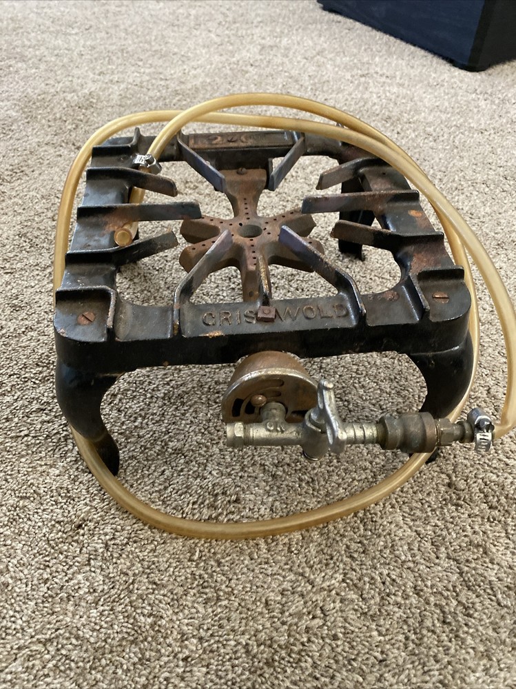 Griswold #201 Cast Iron Single Burner Gas Stove Untested