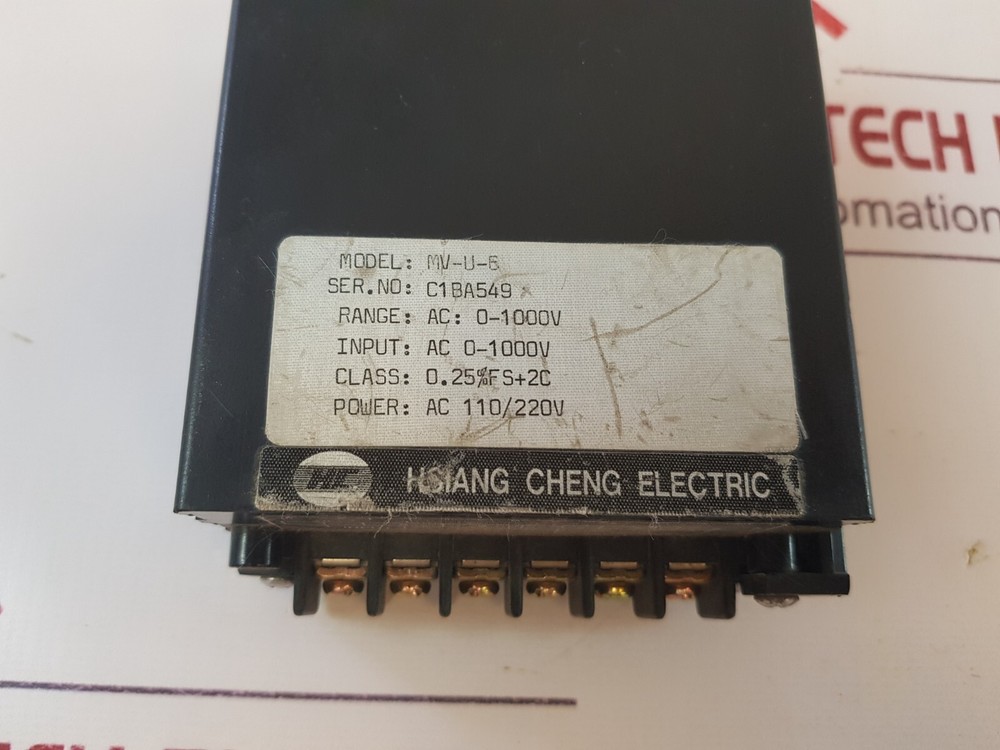 Hsiang cheng mv-u-6 voltage panel meter mv