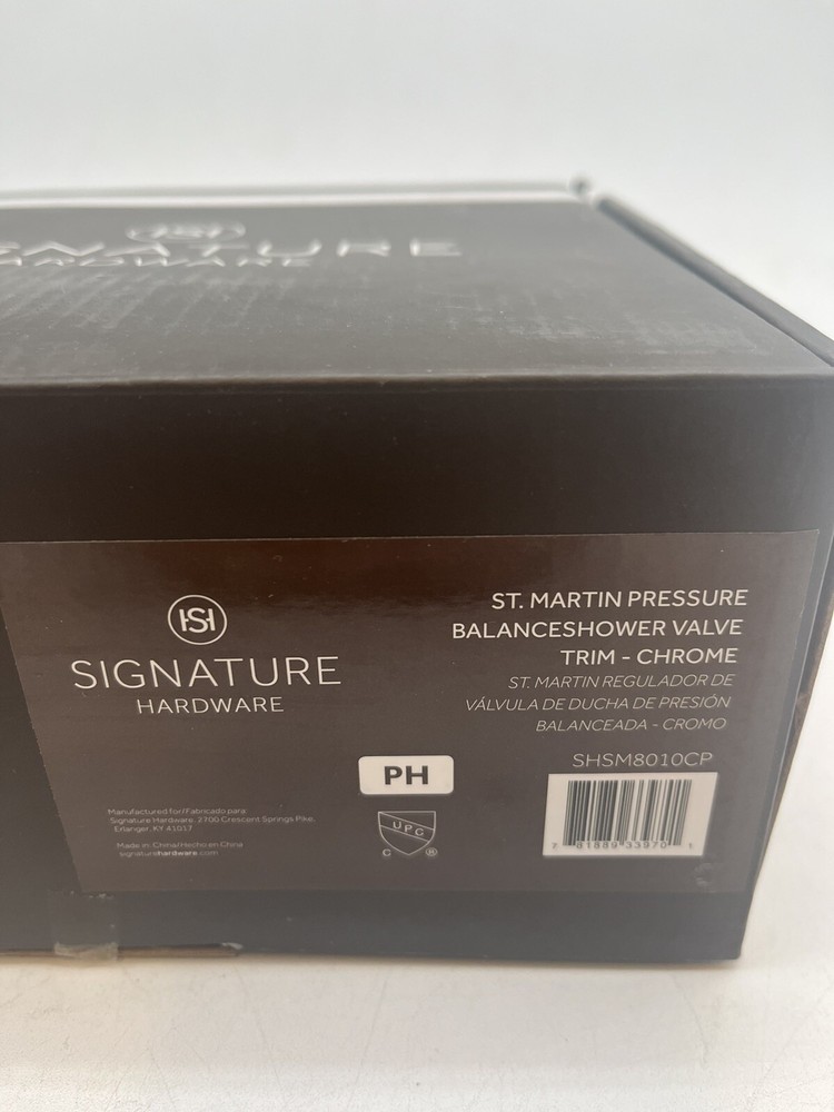 Signature Hardware Dual Function Pressure Balanced Trim Less Valve Chrome *READ*