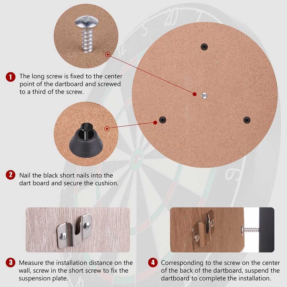 for Dartboard For Wall Mount Bracket Kit Includes All Necessary Screws