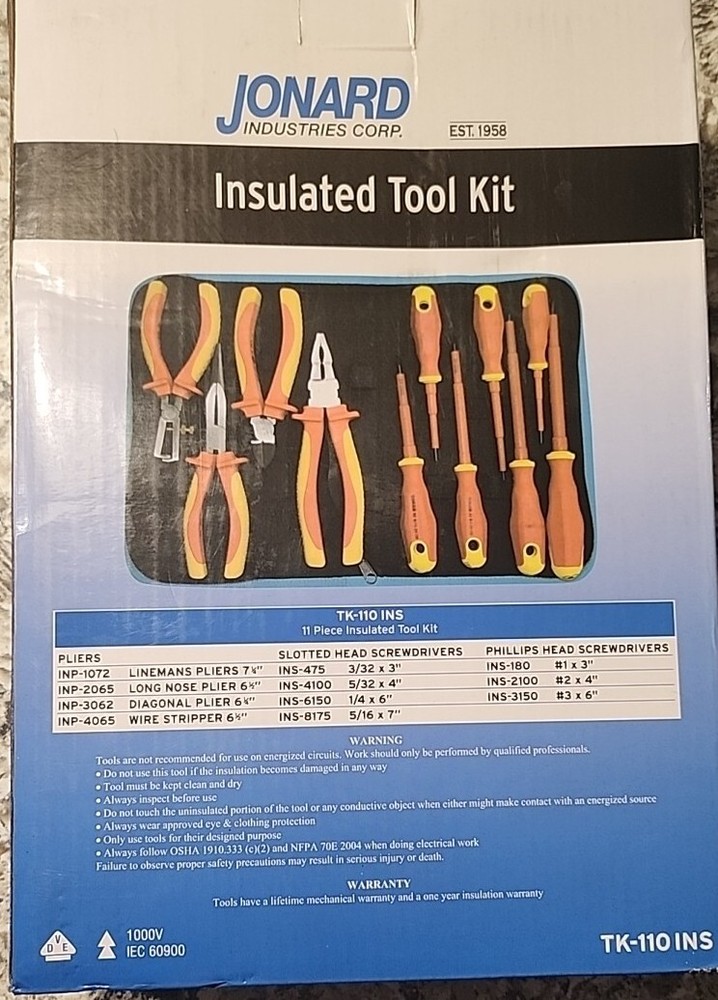 Jonard 11 Piece Insulated Tool Kit