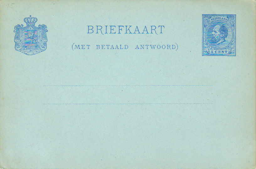 Netherlands Higgins & Gage 15 Unused.