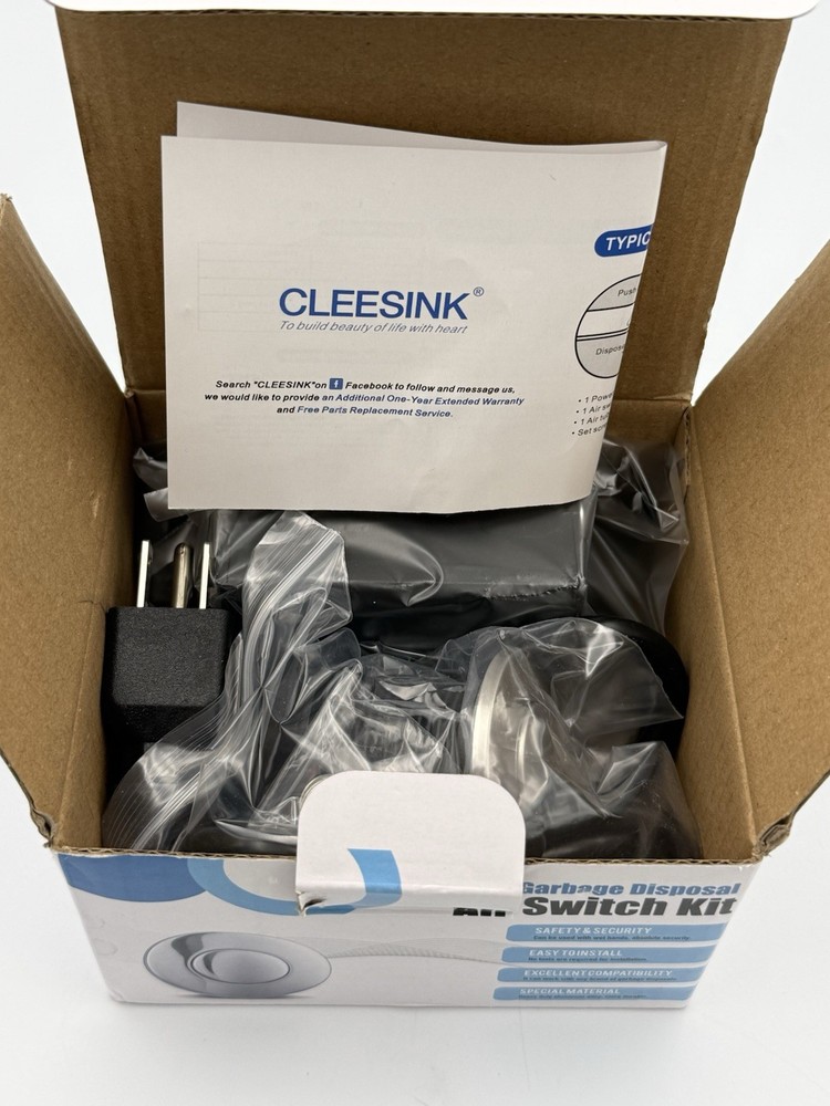 CLEESINK Garbage Disposal Air Switch Kit NIB