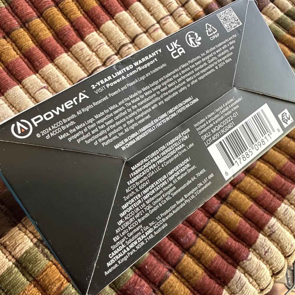 PowerA Hip Clip Black for Meta Quest 3/3S Controller