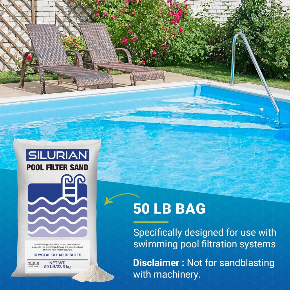 US Silica 4 Pack Angular Pool Filter Sand for Crystal Clear Water