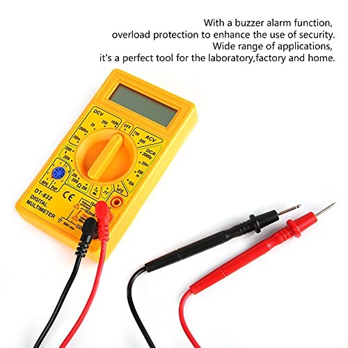 DT832 Digital Multimeter Multi Tester Handheld Multimeter Mini Pocket Yellow