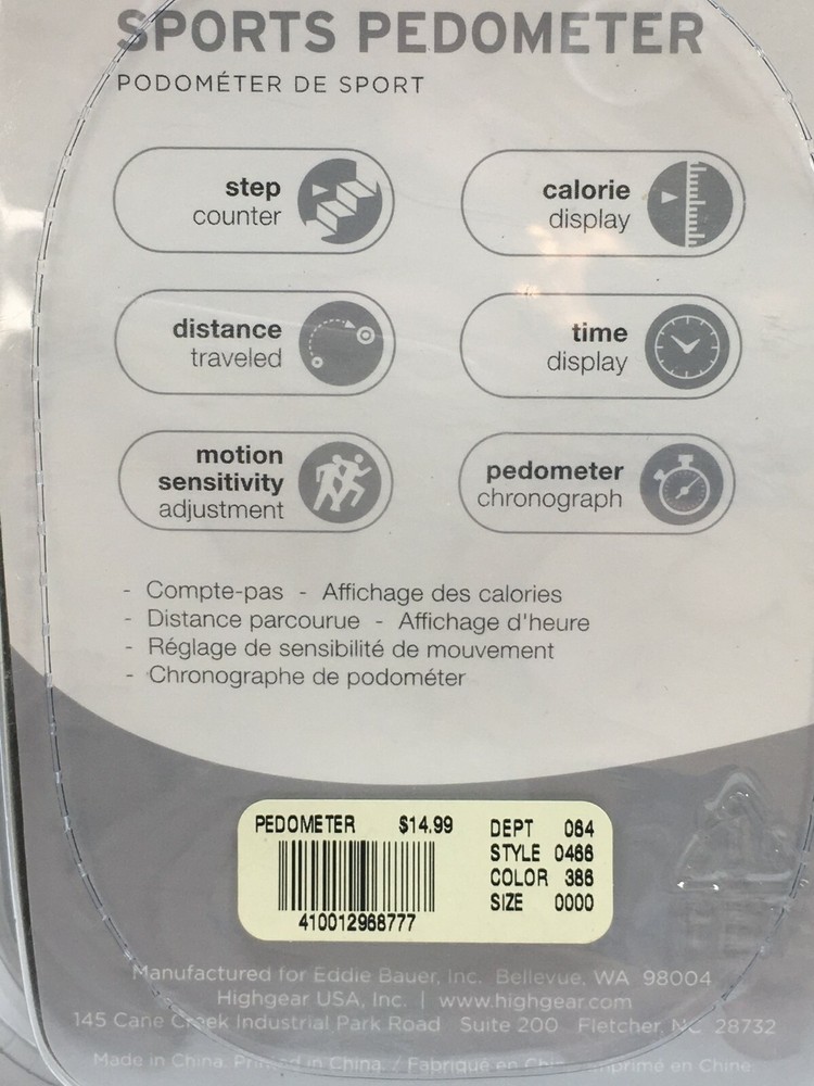 Eddie Bauer Sports Pedometer orange