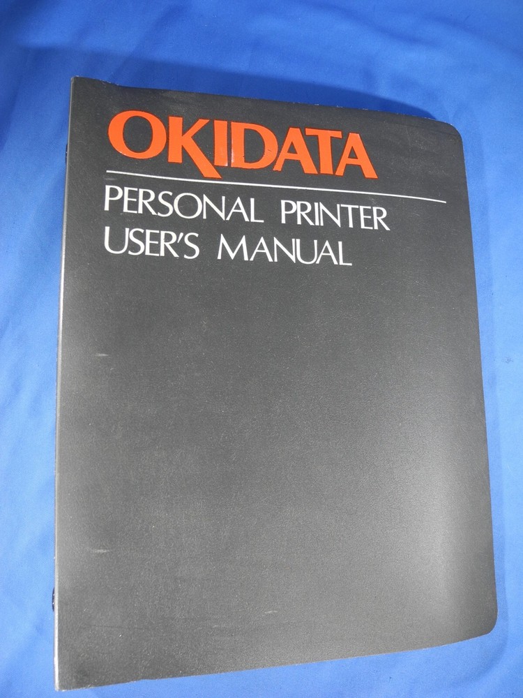 Original OKIDATA Microline 92 and 93 Personal Printers User's Manual (Free Ship)