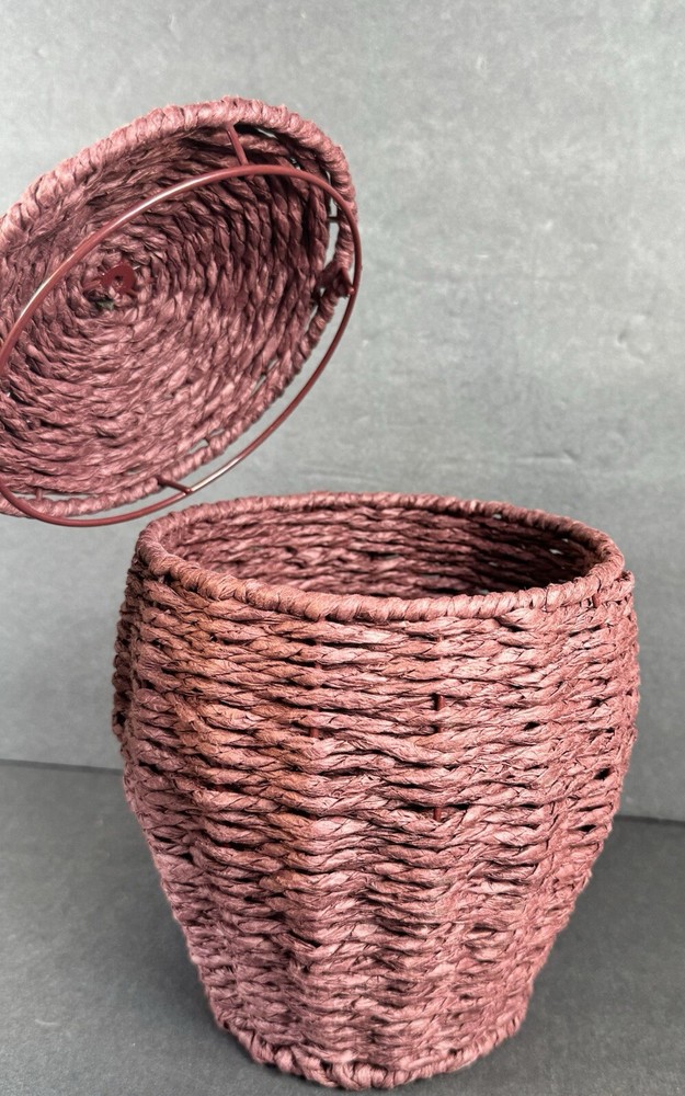 Apple Shaped Wicker Style Decorative Basket