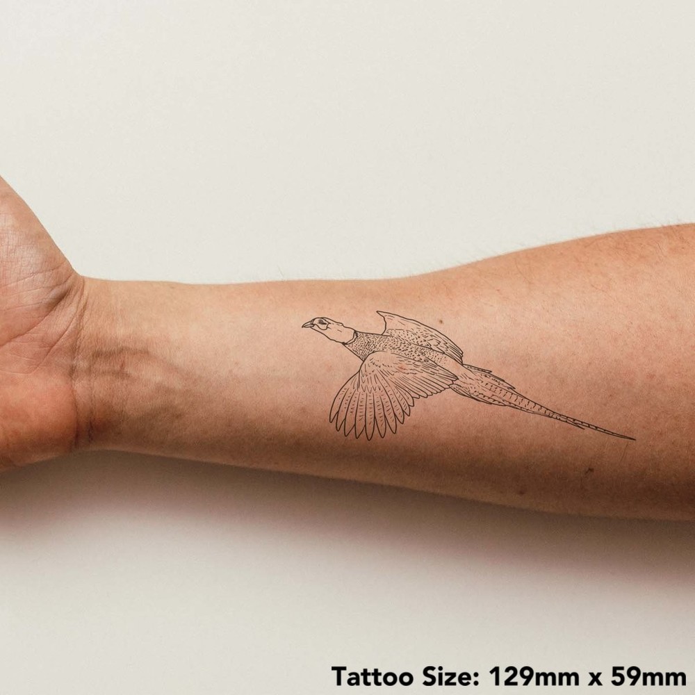 'Flying Pheasant' Temporary Tattoos / Transfers (TO00050140)